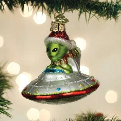 Christmas UFO Ornament Old World Christmas 3 Christmas UFO Ornament Old World Christmas