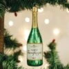 Old World Christmas Blown Glass Champagne Bottle Ornament -Glitter Shop image 159