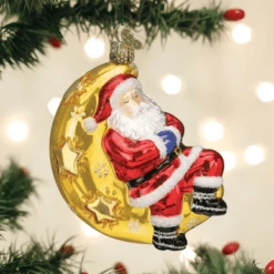 Moonlight Santa Ornament Old World Christmas