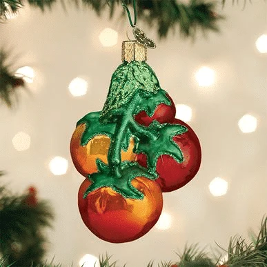 Old World Christmas Blown Glass Tomatoes On Vine Ornament 3 Old World Christmas Blown Glass Tomatoes On Vine Ornament