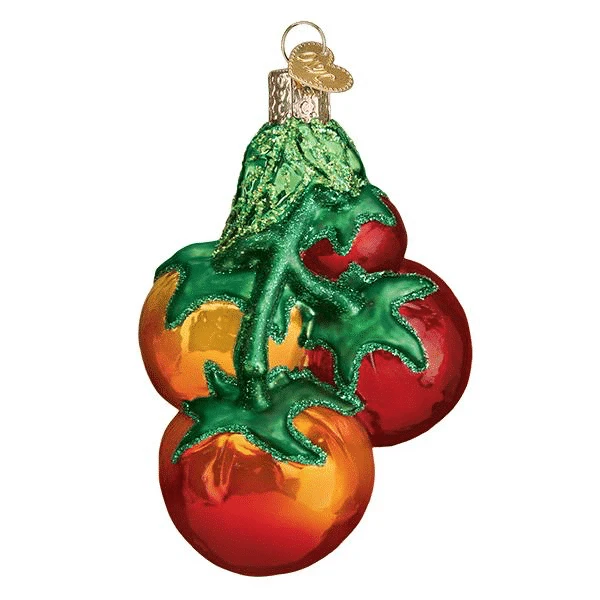 Old World Christmas Blown Glass Tomatoes On Vine Ornament 4 Old World Christmas Blown Glass Tomatoes On Vine Ornament - Image 2