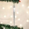 Silver Sparkling Icicle Ornament Old World Christmas 1 Silver Sparkling Icicle Ornament Old World Christmas -Glitter Shop image 183 2