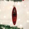 Red Kayak Ornament Old World Christmas -Glitter Shop image 189 2