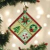 Christmas Quilt Ornament Old World Christmas -Glitter Shop image 194 1