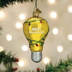 Old World Christmas Blown Glass Best Electrician Ornament