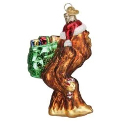 Old World Christmas Blown Glass Santa Sasquatch Ornament -Glitter Shop image 2 11