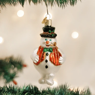 Old World Christmas Blown Glass Mr. Frosty Ornament 3 Old World Christmas Blown Glass Mr. Frosty Ornament
