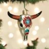 Old World Christmas Blown Glass Southwestern Steer Skull Ornament 2 Old World Christmas Blown Glass Southwestern Steer Skull Ornament -Glitter Shop image 208