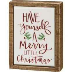 Merry Little Christmas Box Sign Mini