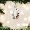 White Mouse Ornament Old World Christmas -Glitter Shop image 22 7