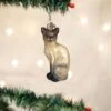 Tan Siamese Cat Ornament Old World Christmas -Glitter Shop image 23 5