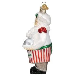 Old World Christmas Blown Glass Chef Santa Ornament -Glitter Shop image 232