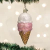 Old World Christmas Blown Glass Ice Cream Cone Ornament 1 Old World Christmas Blown Glass Ice Cream Cone Ornament -Glitter Shop image 233