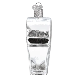 Old World Christmas Blown Glass Coach's Whistle Ornament -Glitter Shop image 274