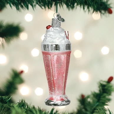 Old World Christmas Blown Glass Milkshake Ornament 3 Old World Christmas Blown Glass Milkshake Ornament