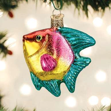 Tropical Angelfish Ornament Old World Christmas 3 Tropical Angelfish Ornament Old World Christmas
