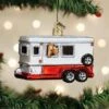 Old World Christmas Blown Glass Horse Trailer Ornament 2 Old World Christmas Blown Glass Horse Trailer Ornament -Glitter Shop image 293