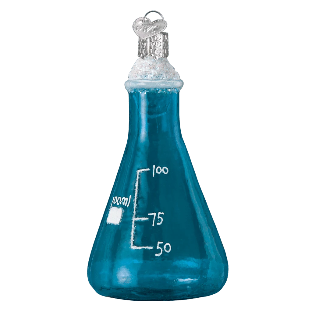 Old World Christmas Blown Glass Science Beaker Ornament 5 Old World Christmas Blown Glass Science Beaker Ornament - Image 3
