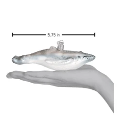 Old World Christmas Blown Glass Humpback Whale Ornament 9 Old World Christmas Blown Glass Humpback Whale Ornament -Glitter Shop image 309 1