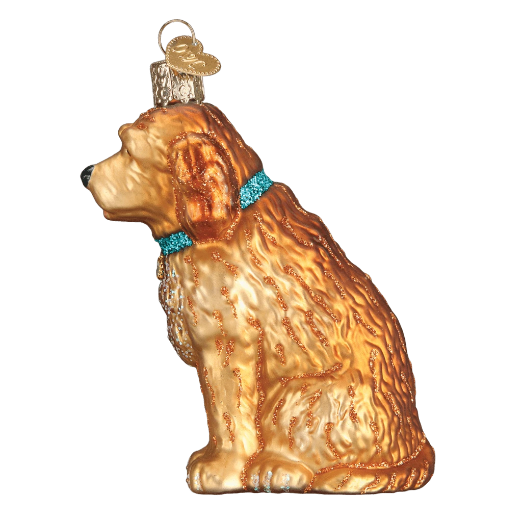 Old World Christmas Blown Glass Irish Doodle Ornament 5 Old World Christmas Blown Glass Irish Doodle Ornament - Image 3