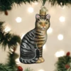 Old World Christmas Blown Glass Tabby Cat Ornament 2 Old World Christmas Blown Glass Tabby Cat Ornament -Glitter Shop image 318