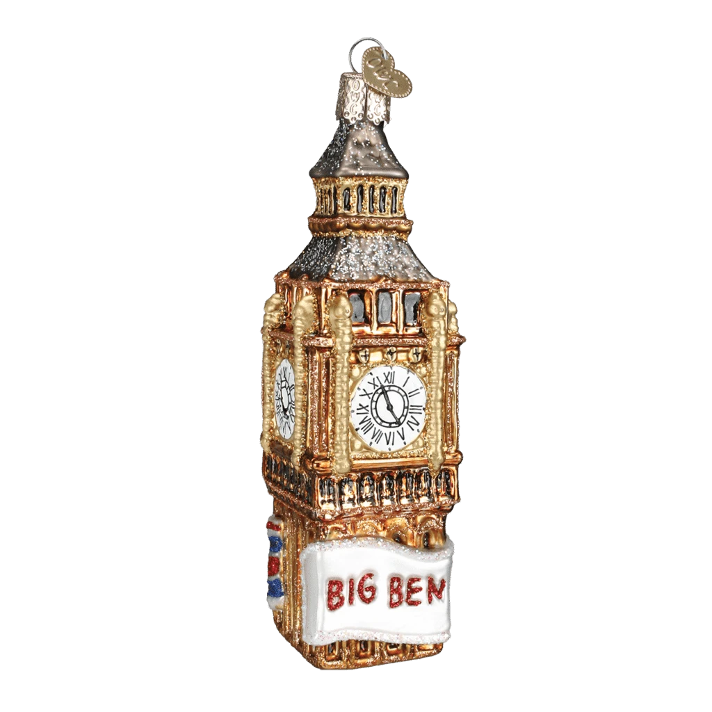 Old World Christmas Blown Glass Big Ben Ornament 4 Old World Christmas Blown Glass Big Ben Ornament - Image 2