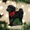 Old World Christmas Blown Glass Black Doodle Dog Ornament 2 Old World Christmas Blown Glass Black Doodle Dog Ornament -Glitter Shop image 322 2