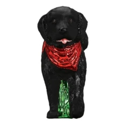 Old World Christmas Blown Glass Black Doodle Dog Ornament -Glitter Shop image 324 1