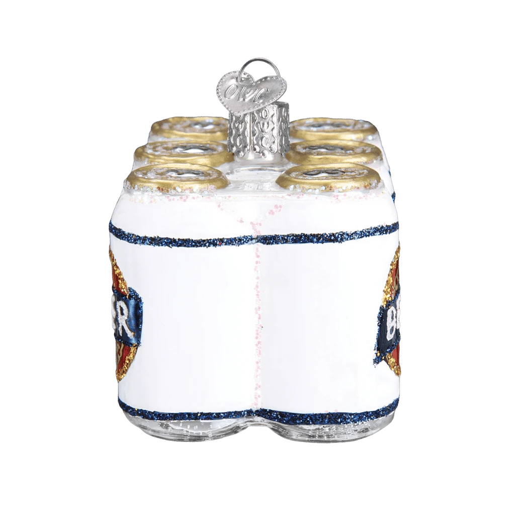 Old World Christmas Blown Glass Six Pack Of Beer Ornament 5 Old World Christmas Blown Glass Six Pack Of Beer Ornament - Image 3