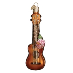 Old World Christmas Blown Glass Ukulele Ornament -Glitter Shop image 359 1