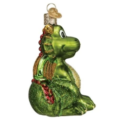 Old World Christmas Blown Glass Little Dragon Ornament -Glitter Shop image 364 1