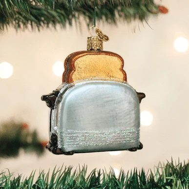 Old World Christmas Blown Glass Retro Toaster Ornament 3 Old World Christmas Blown Glass Retro Toaster Ornament