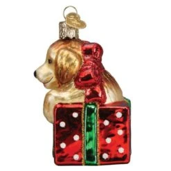 Golden Puppy Surprise Ornament Old World Christmas 7 Golden Puppy Surprise Ornament Old World Christmas -Glitter Shop image 37 5