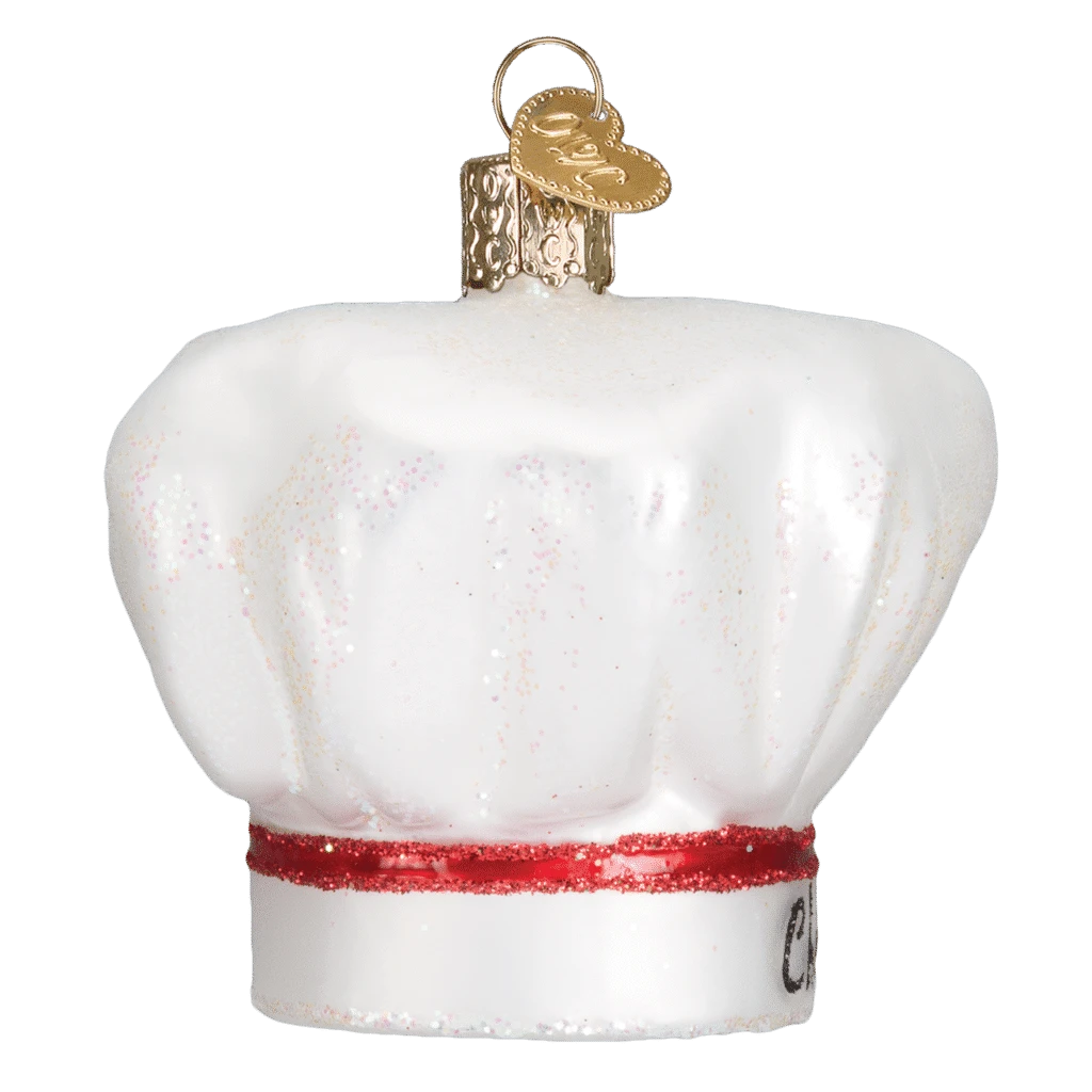 Old World Christmas Blown Glass Chef's Hat Ornament 4 Old World Christmas Blown Glass Chef's Hat Ornament - Image 2