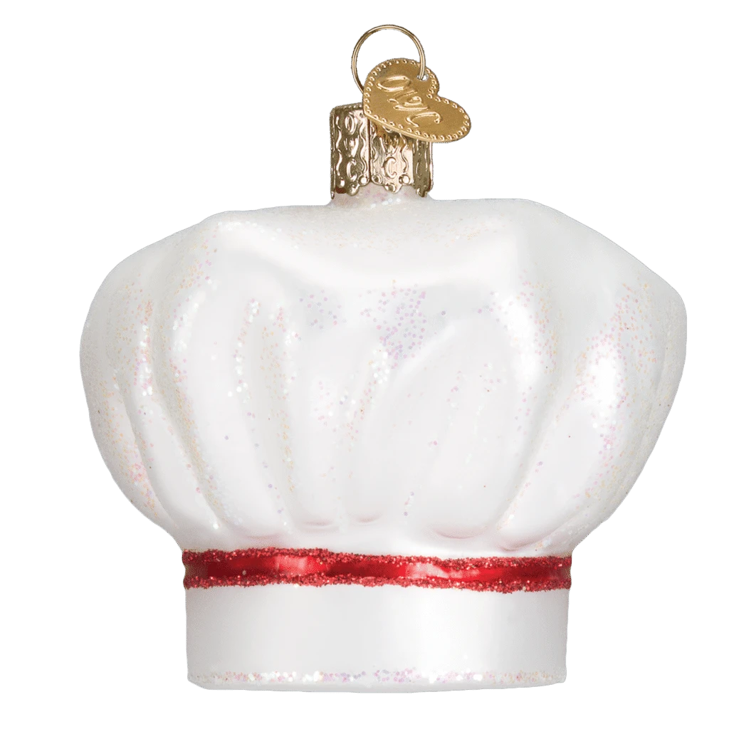 Old World Christmas Blown Glass Chef's Hat Ornament 5 Old World Christmas Blown Glass Chef's Hat Ornament - Image 3