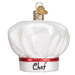 Old World Christmas Blown Glass Chef's Hat Ornament 9 Old World Christmas Blown Glass Chef's Hat Ornament -Glitter Shop image 372