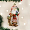 Old World Christmas Blown Glass Nordic Santa Ornament -Glitter Shop image 378 1