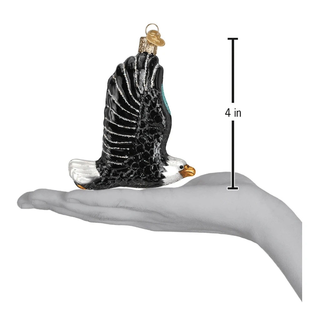 Old World Christmas Blown Glass Eagle In Flight Ornament 6 Old World Christmas Blown Glass Eagle In Flight Ornament - Image 4