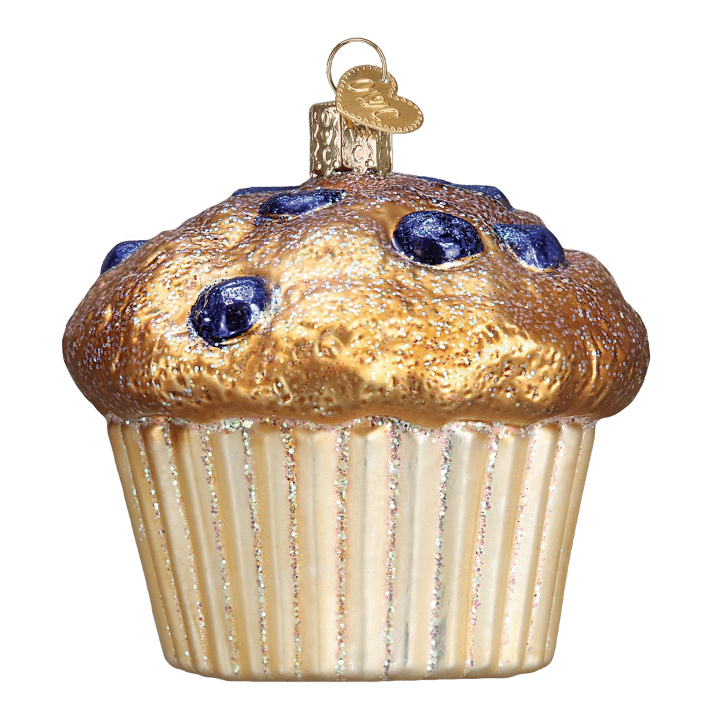 Old World Christmas Blown Glass Blueberry Muffin Ornament 4 Old World Christmas Blown Glass Blueberry Muffin Ornament - Image 2