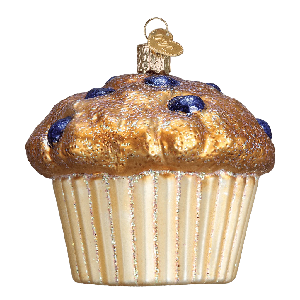 Old World Christmas Blown Glass Blueberry Muffin Ornament 5 Old World Christmas Blown Glass Blueberry Muffin Ornament - Image 3
