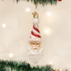 Old World Christmas Blown Glass Peppermint Twist Santa Ornament -Glitter Shop image 396 1