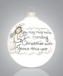 Girl Spending Christmas With Jesus Ornament
