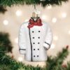 Old World Christmas Blown Chef's Coat Ornament -Glitter Shop image 4 6