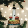 Old World Christmas Blown Glass Portland Head Lighthouse Ornament -Glitter Shop image 417