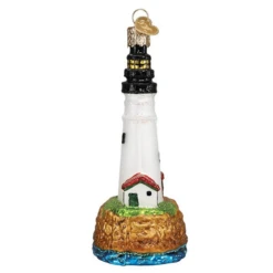 Old World Christmas Blown Glass Portland Head Lighthouse Ornament -Glitter Shop image 419
