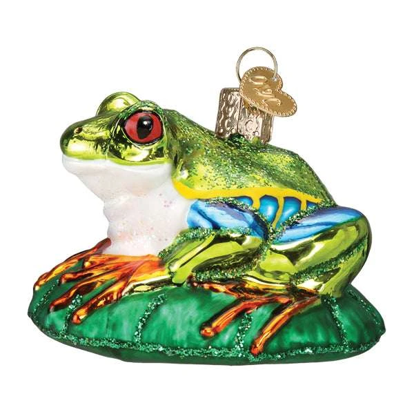 Red-eyed Tree Frog Ornament Old World Christmas 5 Red-eyed Tree Frog Ornament Old World Christmas - Image 3