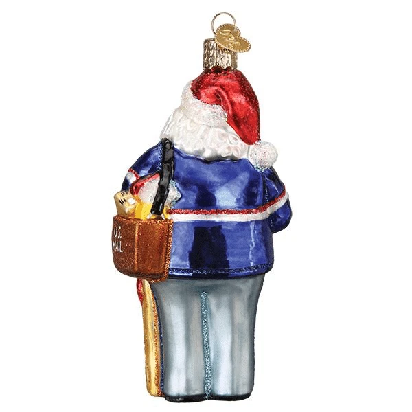 Old World Christmas Blown Glass Postman Santa Ornament 4 Old World Christmas Blown Glass Postman Santa Ornament - Image 2