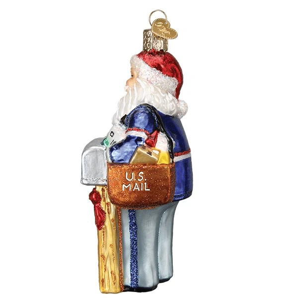 Old World Christmas Blown Glass Postman Santa Ornament 5 Old World Christmas Blown Glass Postman Santa Ornament - Image 3