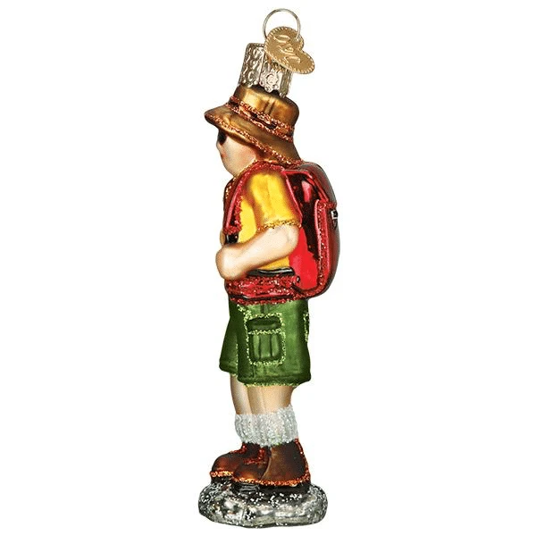 Old World Christmas Blown Glass Hiker Ornament 4 Old World Christmas Blown Glass Hiker Ornament - Image 2
