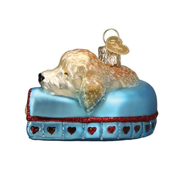 Sleepy Doodle Dog Ornament Old World Christmas 5 Sleepy Doodle Dog Ornament Old World Christmas - Image 3